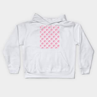 Pink Donut Pattern Kids Hoodie